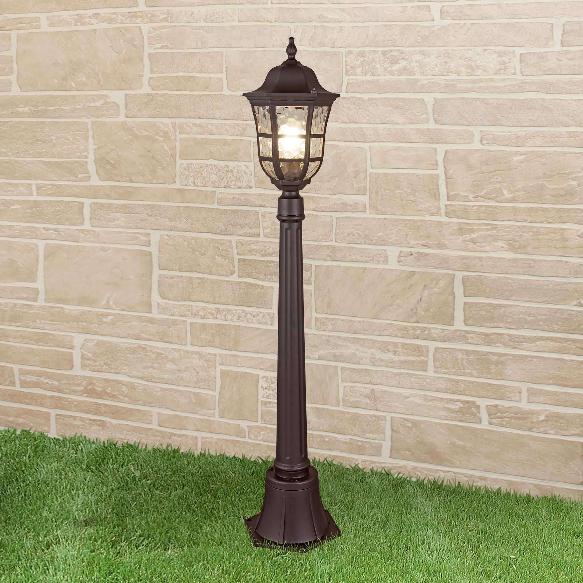 Уличный светильник на столбе Dorado F кофейное золото IP44 GL 1013F