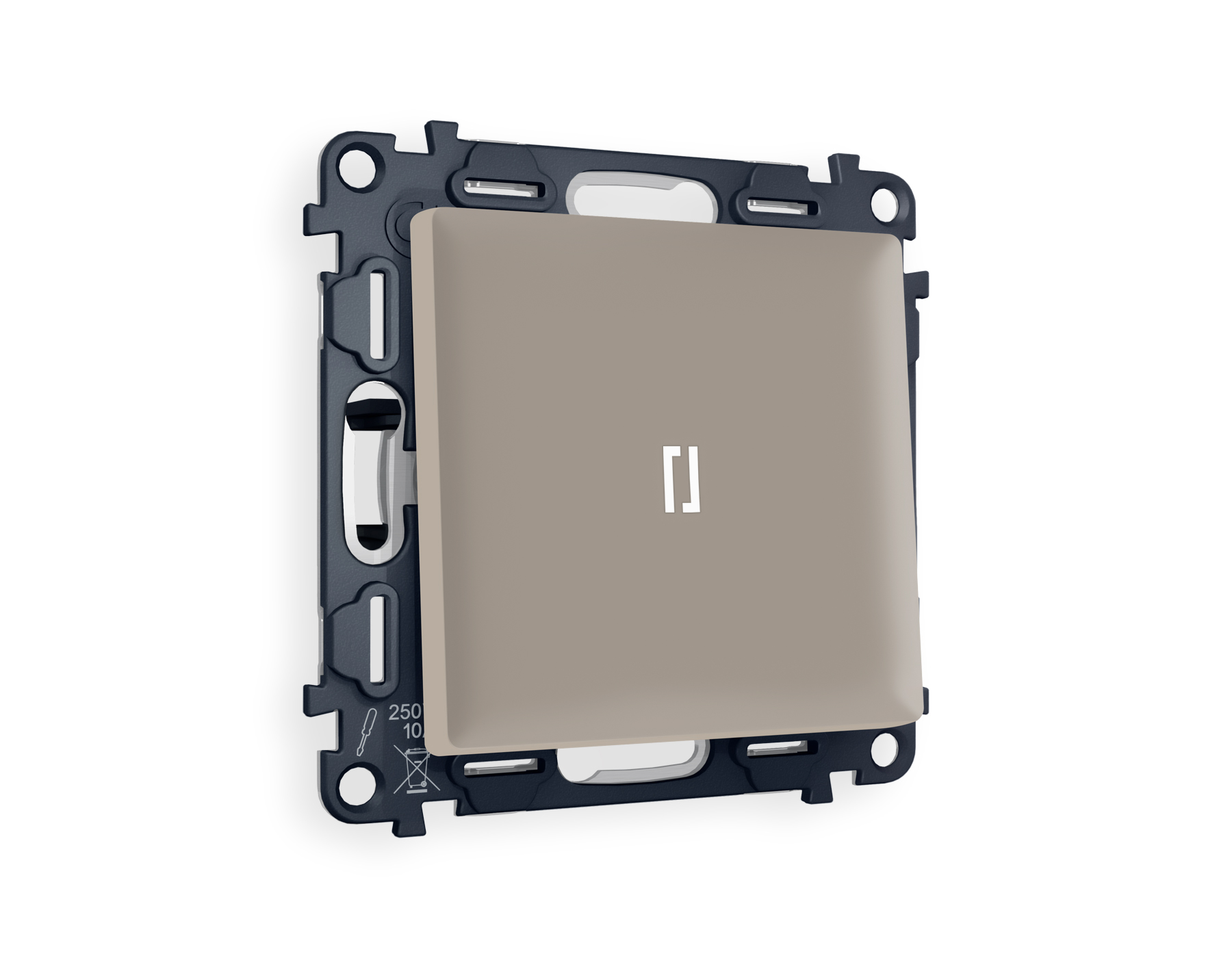 MA362015 Комплект механизма 1-кл выкл с подсв 5600K ALFA Серо-бежев матовый QUANT(AP3620,VM101,G14W)