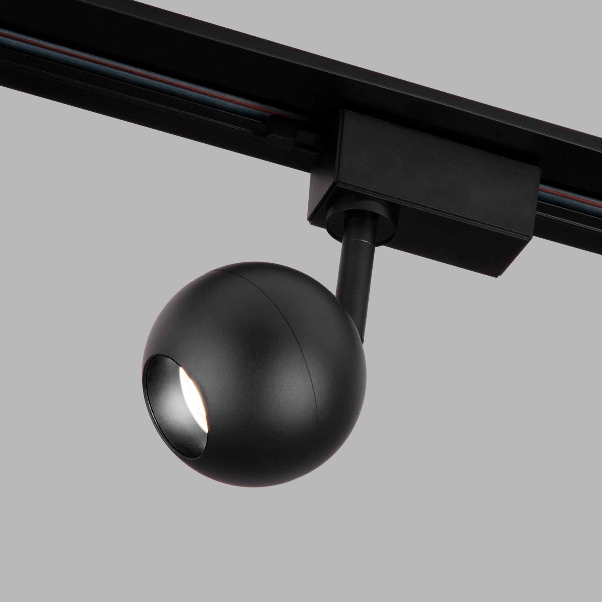 Basic System Трековый поворотный светильник Ball Черный 8W 4200K однофазный LTB76