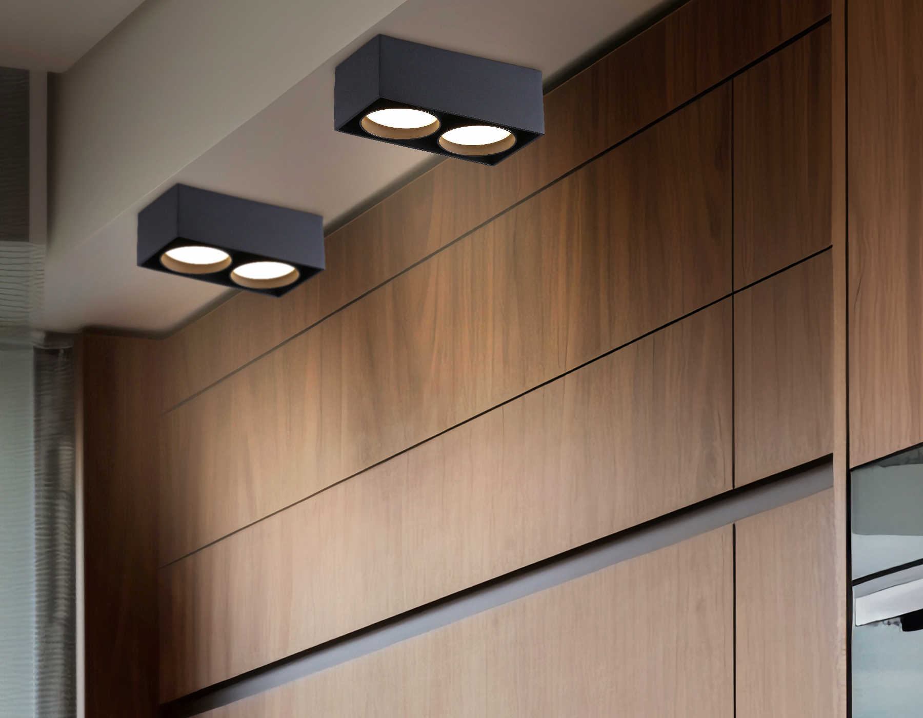 Светильник накладной AMBRELLA TN70875/2 BK черный GX53/2 max 12W 185*92*62 