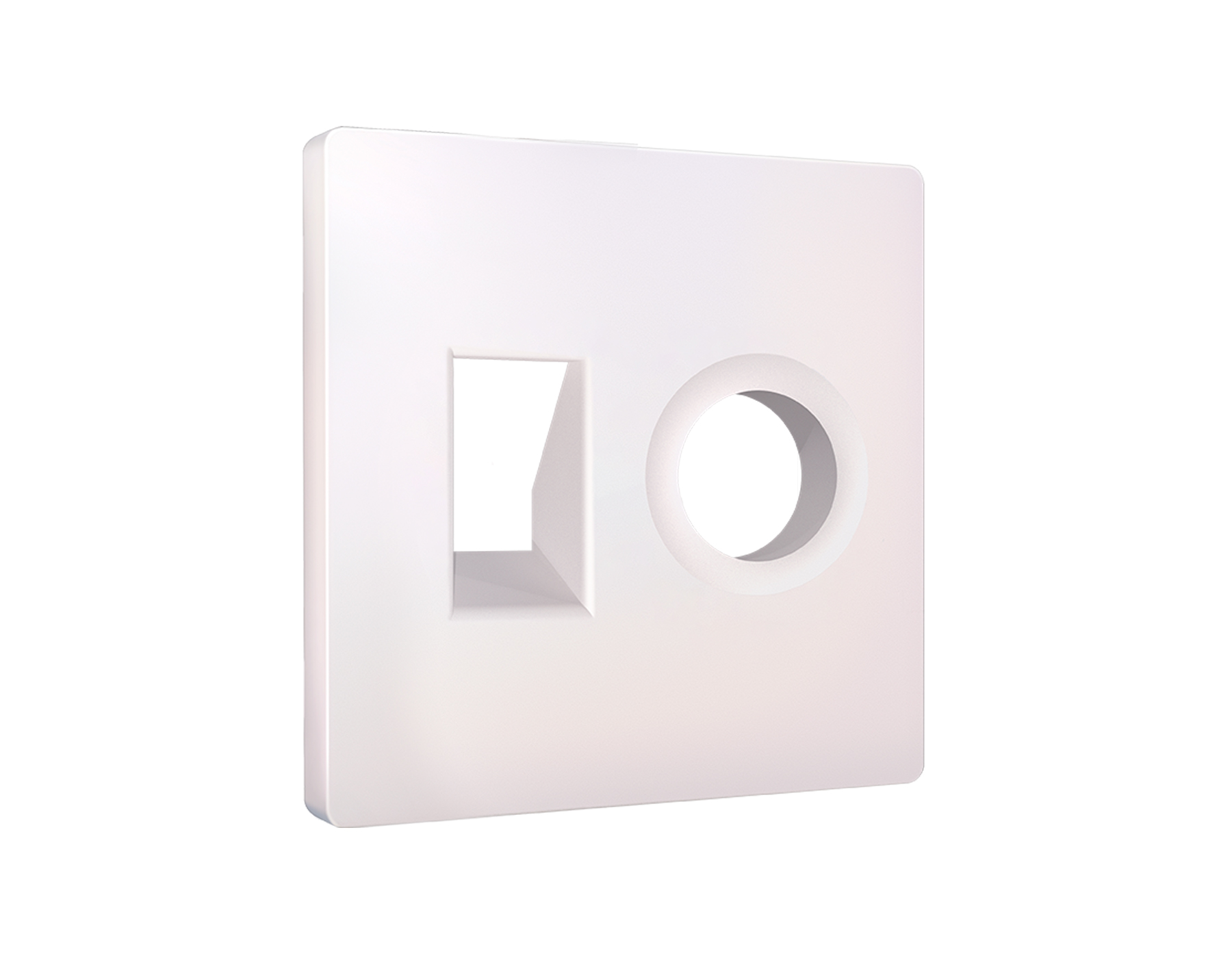 AP2125 Лицевая панель ALFA (Жемчуг) для компьютерной/телефонной + TV розетки RJ-45/RJ-11 QUANT