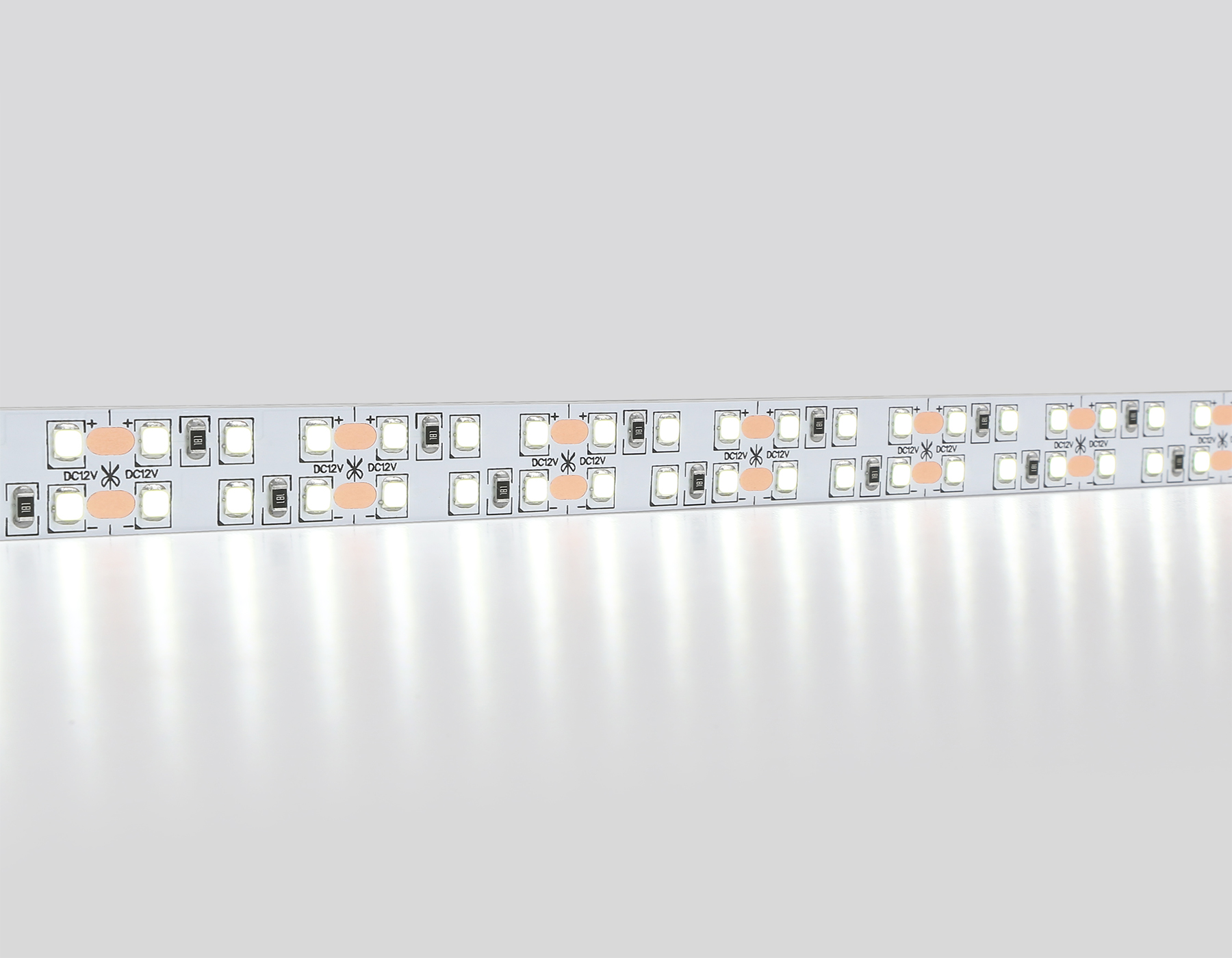 Светодиодная лента AMBRELLA GS1603 2835 240Led/ 19.2W m/ 12V IP20 6500K/ 5000*14*1.2mm (2 конт.)