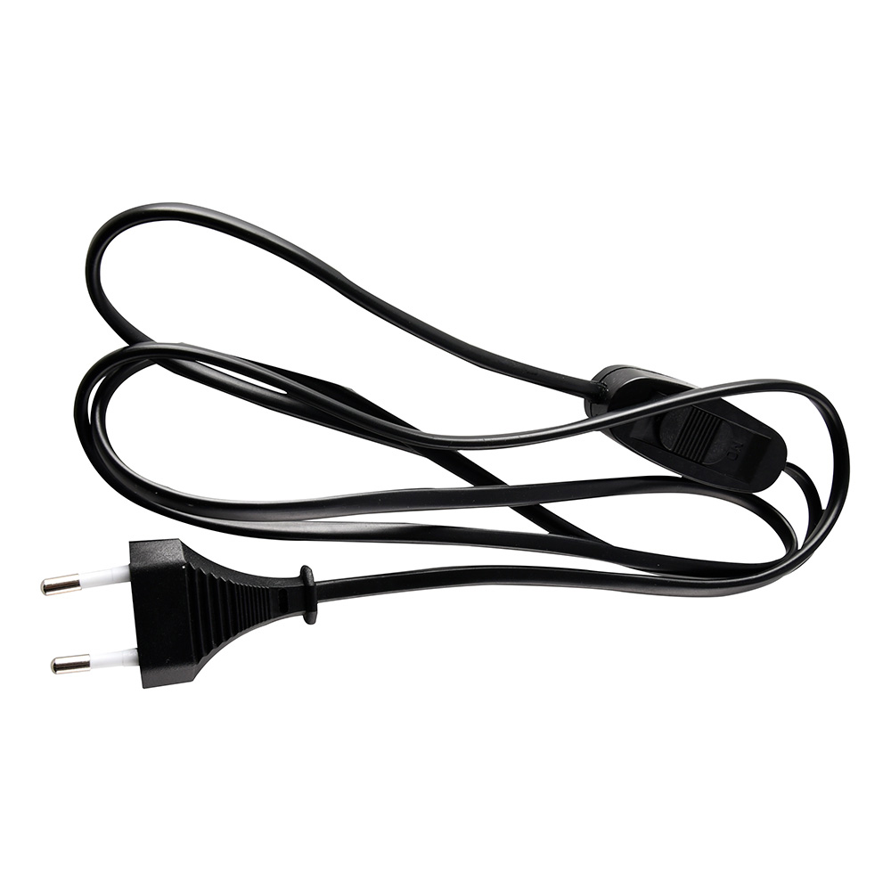 Сетевой шнур FERON KF-HK-1-2 с выключателем, 230V 1,9м черный