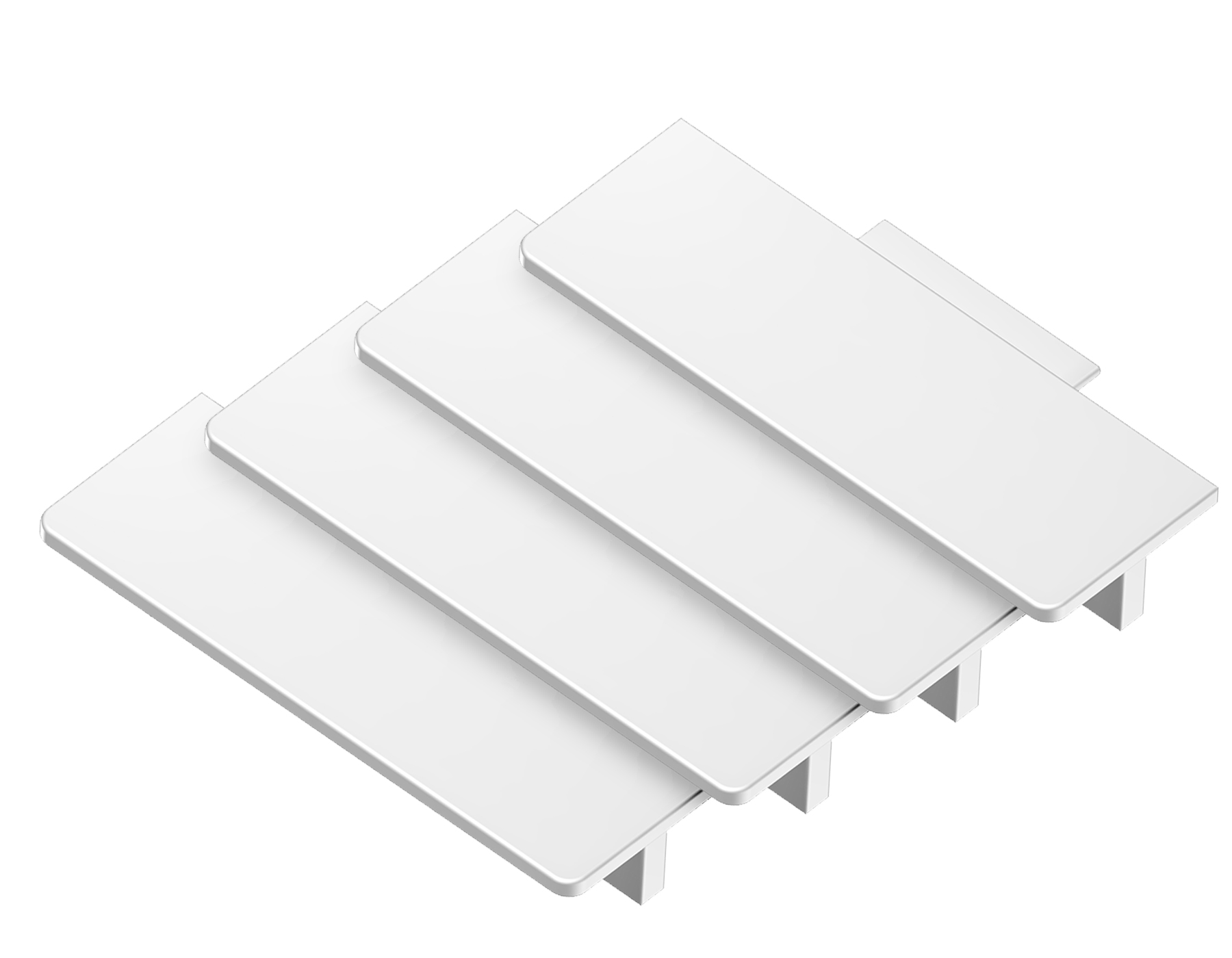 Заглушка GP8160 WH белый 28.6*10 для встраиваемого алюминиевого профиля GP1200 (комплект 4шт)