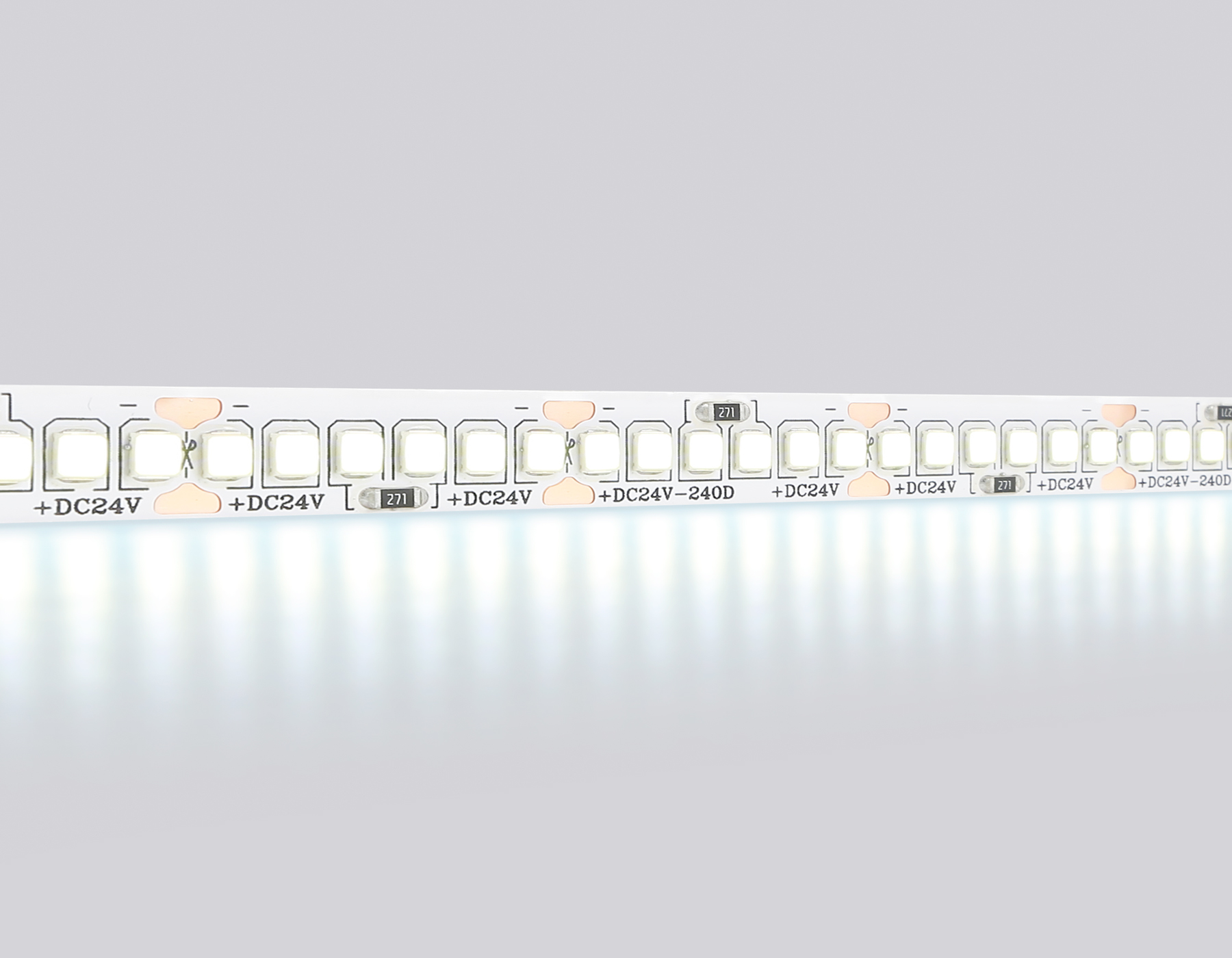Светодиодная лента AMBRELLA GS3503 2835 240Led /22W m/ 24V IP20 6500K/ 5000*10*1.2mm (2 конт.)
