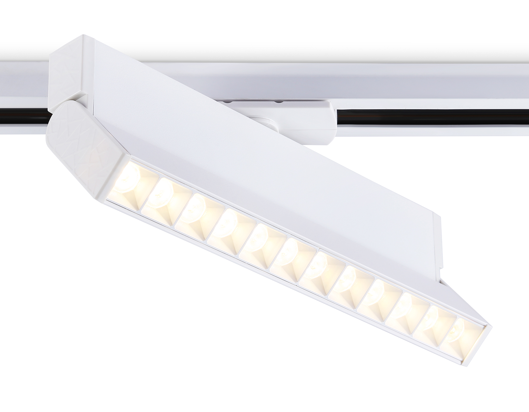 Трековый светодиодный светильник GL6815 WH белый LED 12W 3000K 24° 230*22*87