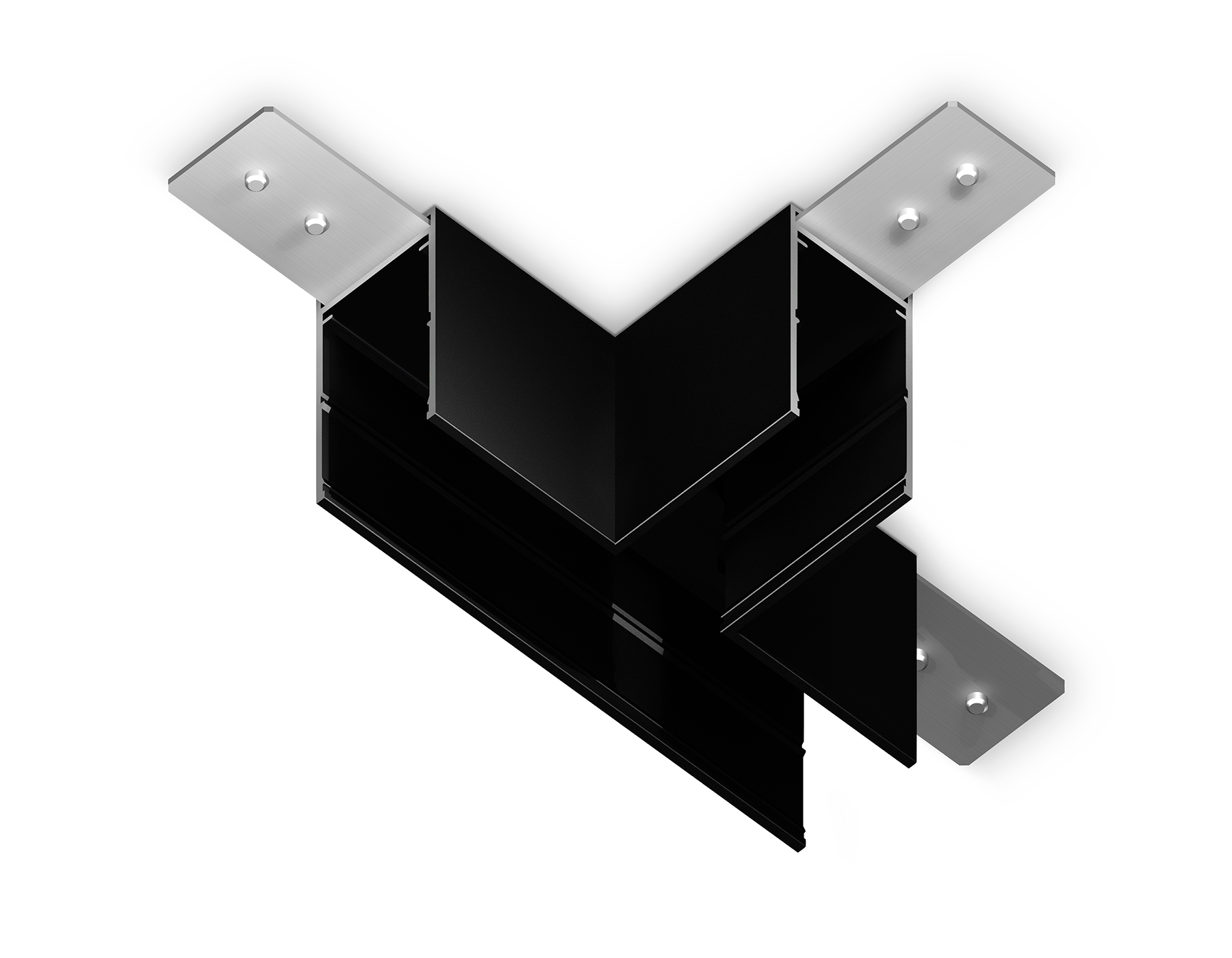 Коннектор Т-образный для накладного шинопровода Magnetic 220V GL1036 BK черный 105*75*52