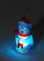 Фигурка светодиодная КОСМОС Украшение для елки "Снеговик" 9.5см бат. в компл IP20 мульт KOCNL-EL133