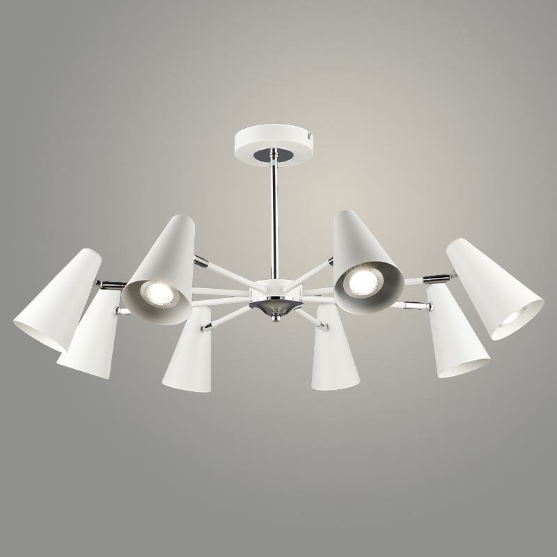 Люстра N6659/8 WT+CR белый/хром 8xW GU10 d755 h320, 24