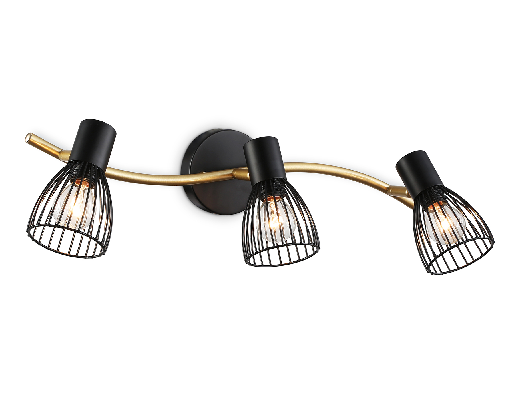 Светильник накладной AMBRELLA TR8661/3 BK/GD черный/золото E14/3 max 60W 550*100*170