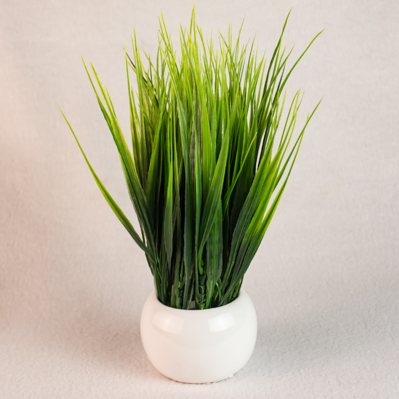 Композиция/цветы 081 Осока зеленый/белый шар 250х70х70