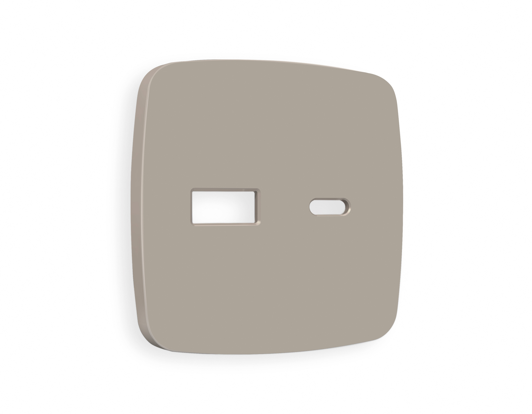 OP3710 Лицевая панель OMEGA (Серо-бежевый матовый) для розетки 2USB тип A+C QUANT