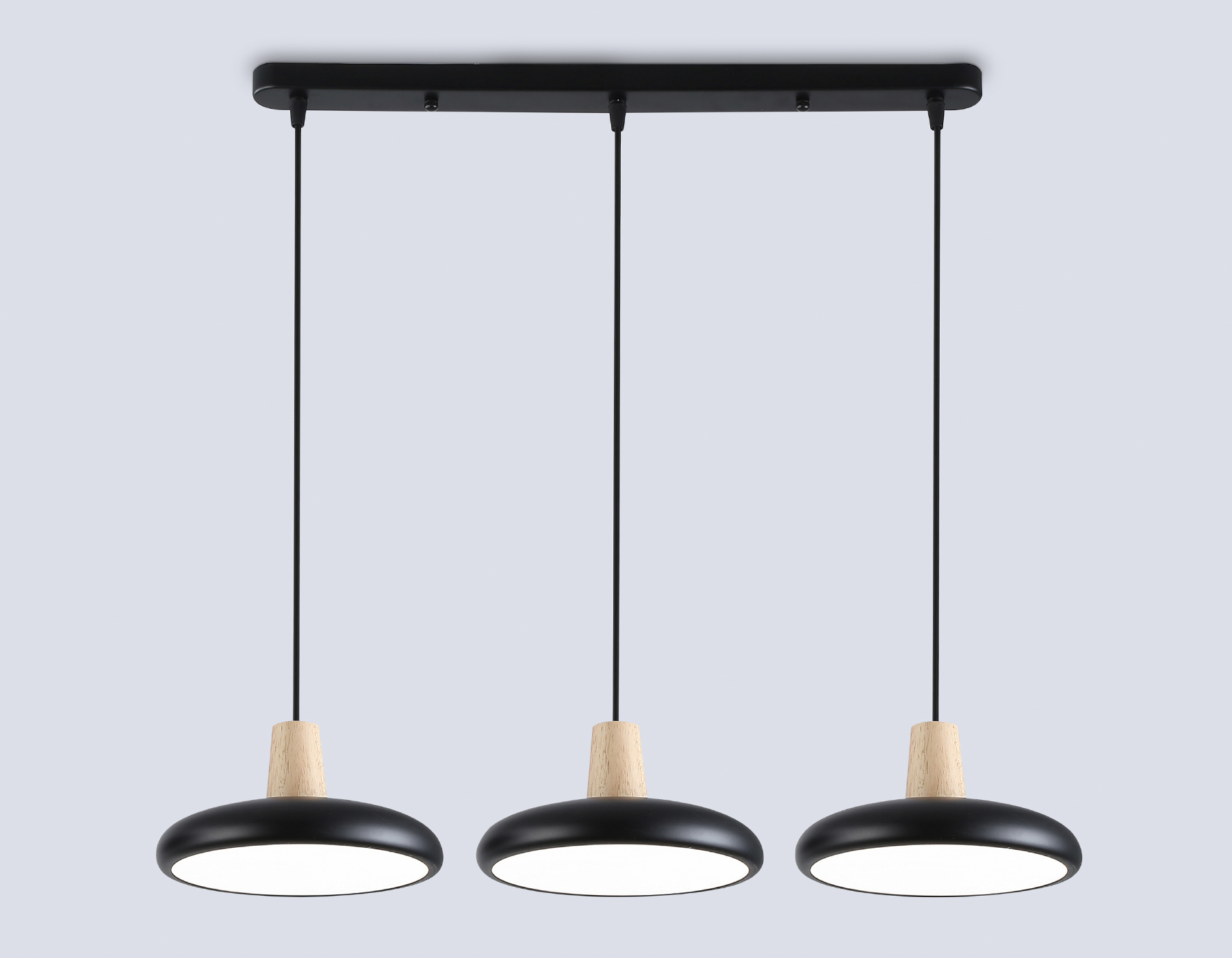 Светильник светодиодный AMBRELLA FL4841/3 BK/WD черный/дерево 72W 3000-6000K 550*200*800 (без ПДУ)