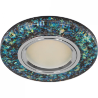 Светильник FERON 8585-2 15*2835 SMD 50W G5.3 черный, серебро с LED подсветкой