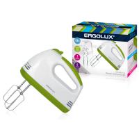 Миксер ручной ERGOLUX ELX-EM03-C34 бело-салатовый 150 Вт, 220-240В