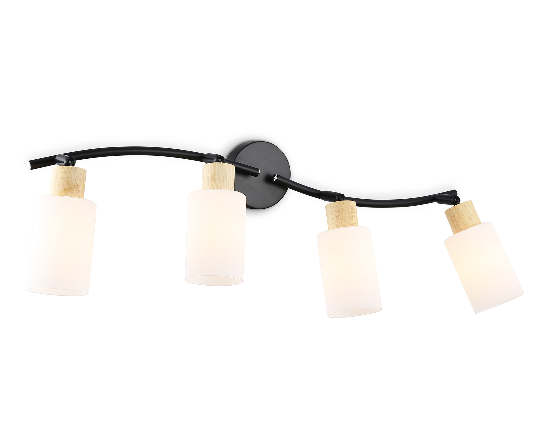 Светильник накладной Ambrella TR8723/4 BK/WD черный/дерево E14/4 max 60W 760*100*210