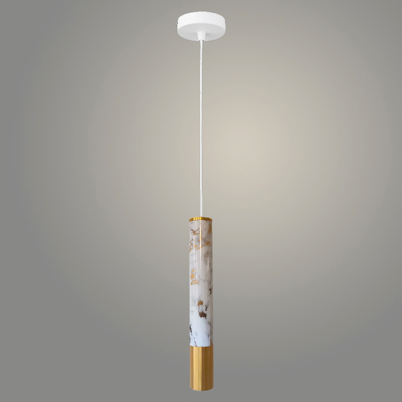 Подвес YZ60410-HB OWH+GD белый/золото 1х50W GU10 d60 h1000, YIZ22