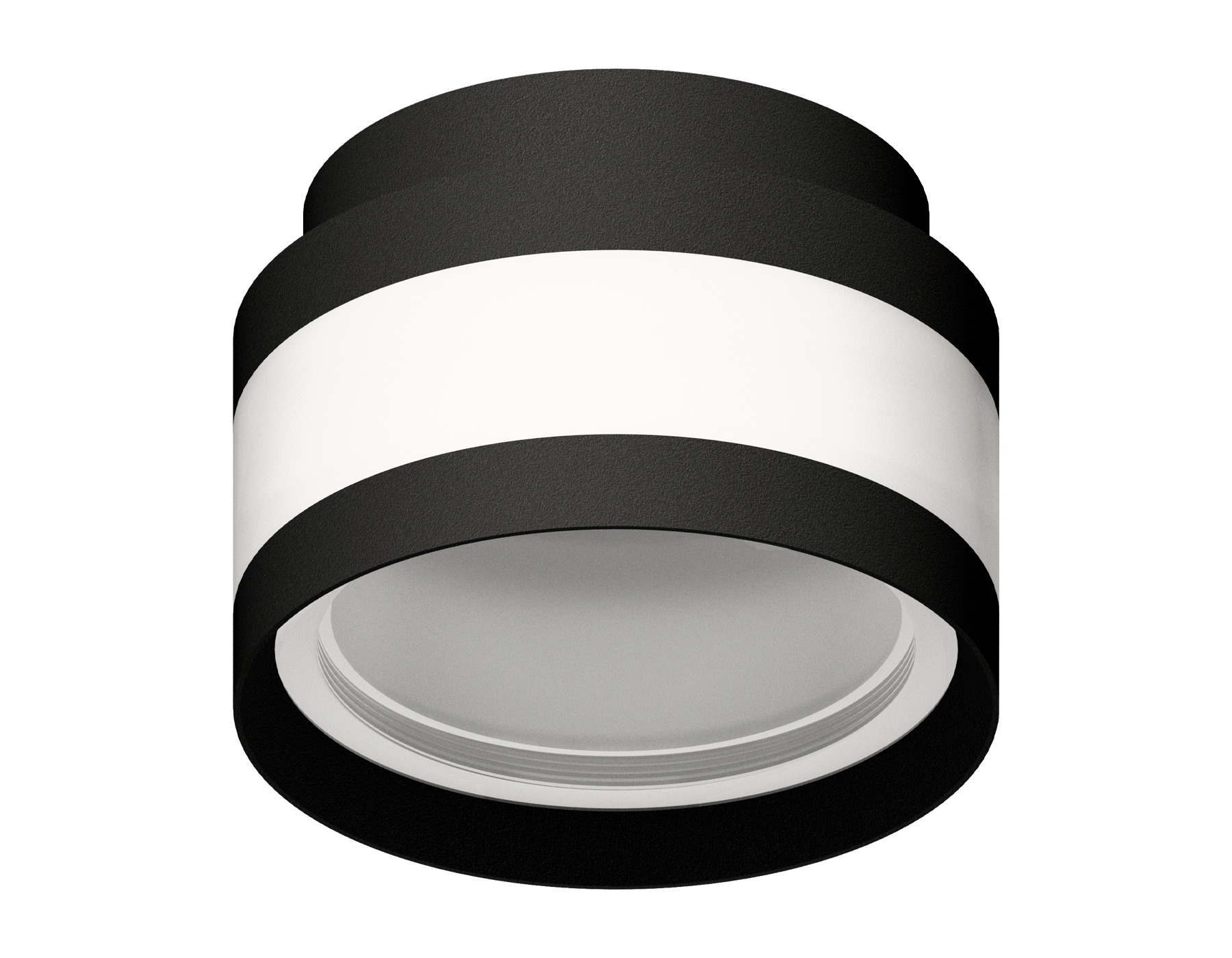 Корпус светильника накладной D85 C8420 SBK/CL черный песок/прозрачный D110*H70mm GX53