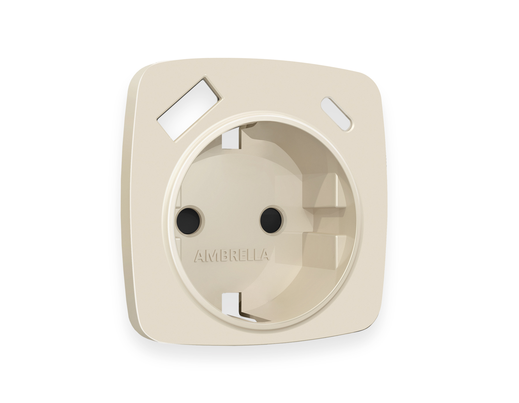 OP3300 Лицевая панель OMEGA (Бежевый матовый) для электр розетки с/з со шторками 2USB тип A+C QUANT