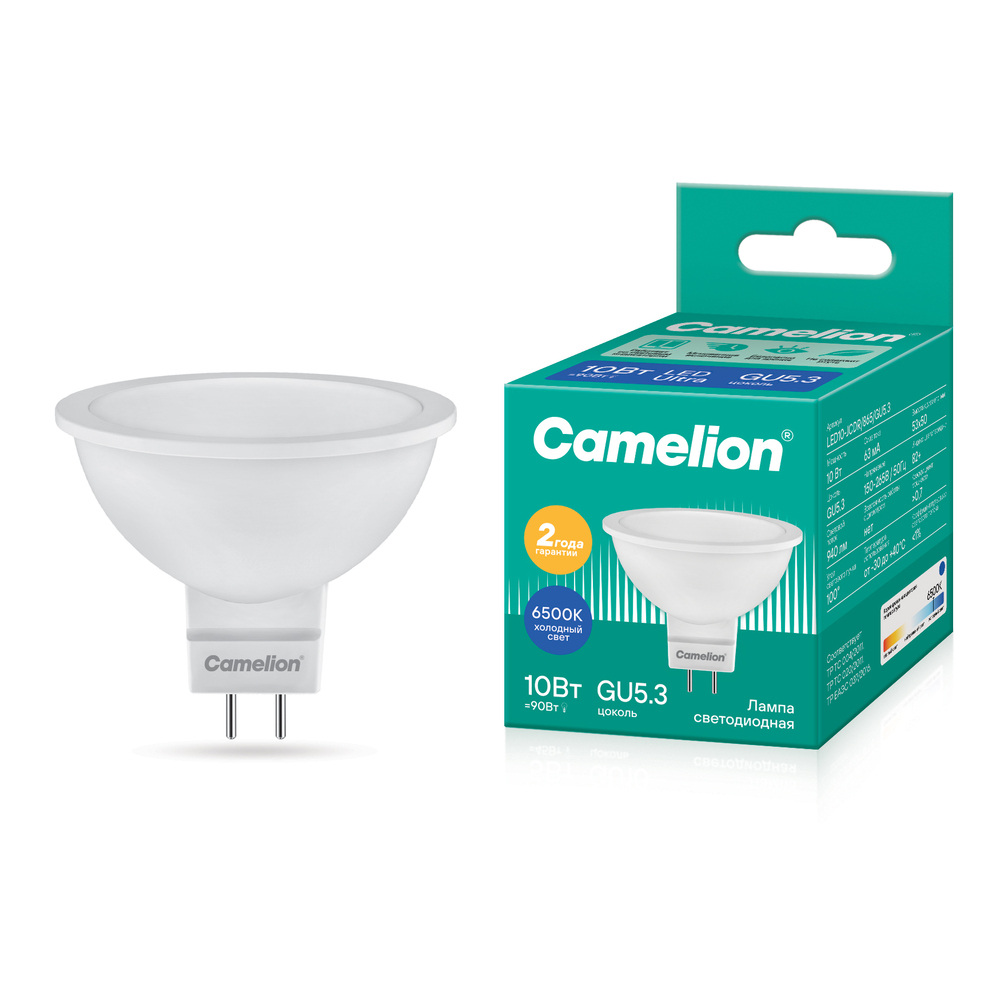 Лампа CAMELION LED10-JCDR/865/GU5.3 220V 10W ()