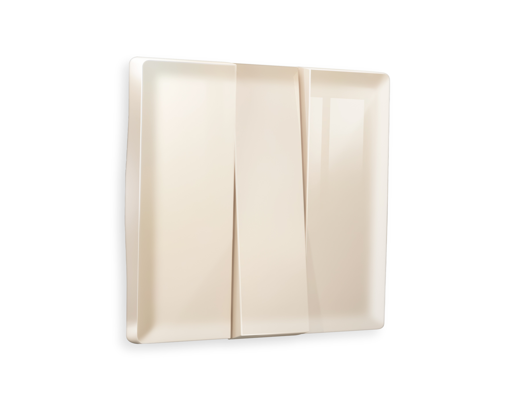 AP3050 Лицевая панель ALFA (Бежевый глянец) для 3-кл выключателей QUANT