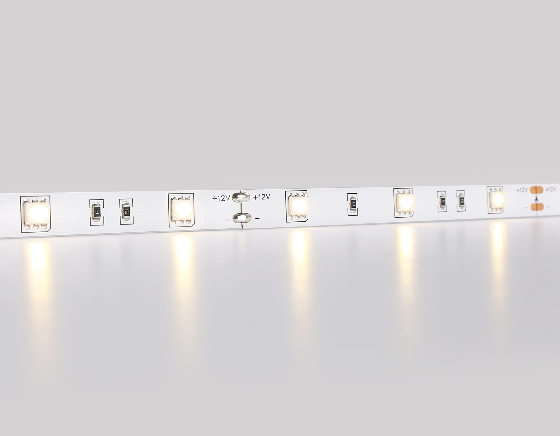 Светодиодная лента AMBRELLA GS1801 5050 30Led/ 7.2W m/ 12V IP20 3000K/ 5000*10*1.87mm (2 конт.)