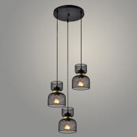 Люстра XA1634B/2 BK+FGD+WOOD черный/золото 2х60W E27 d510 h270, HN25