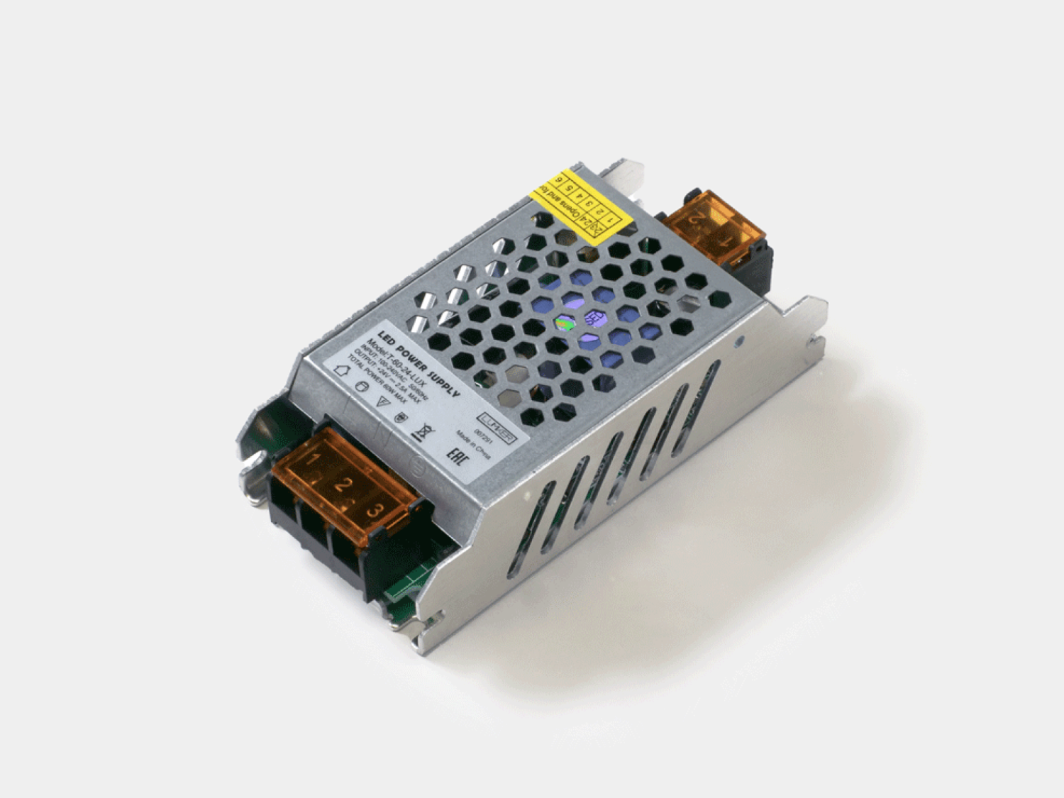 Блок питания для светодиодной ленты LUX компактный, 24В, 60Вт, IP20, T-60-24-LUX