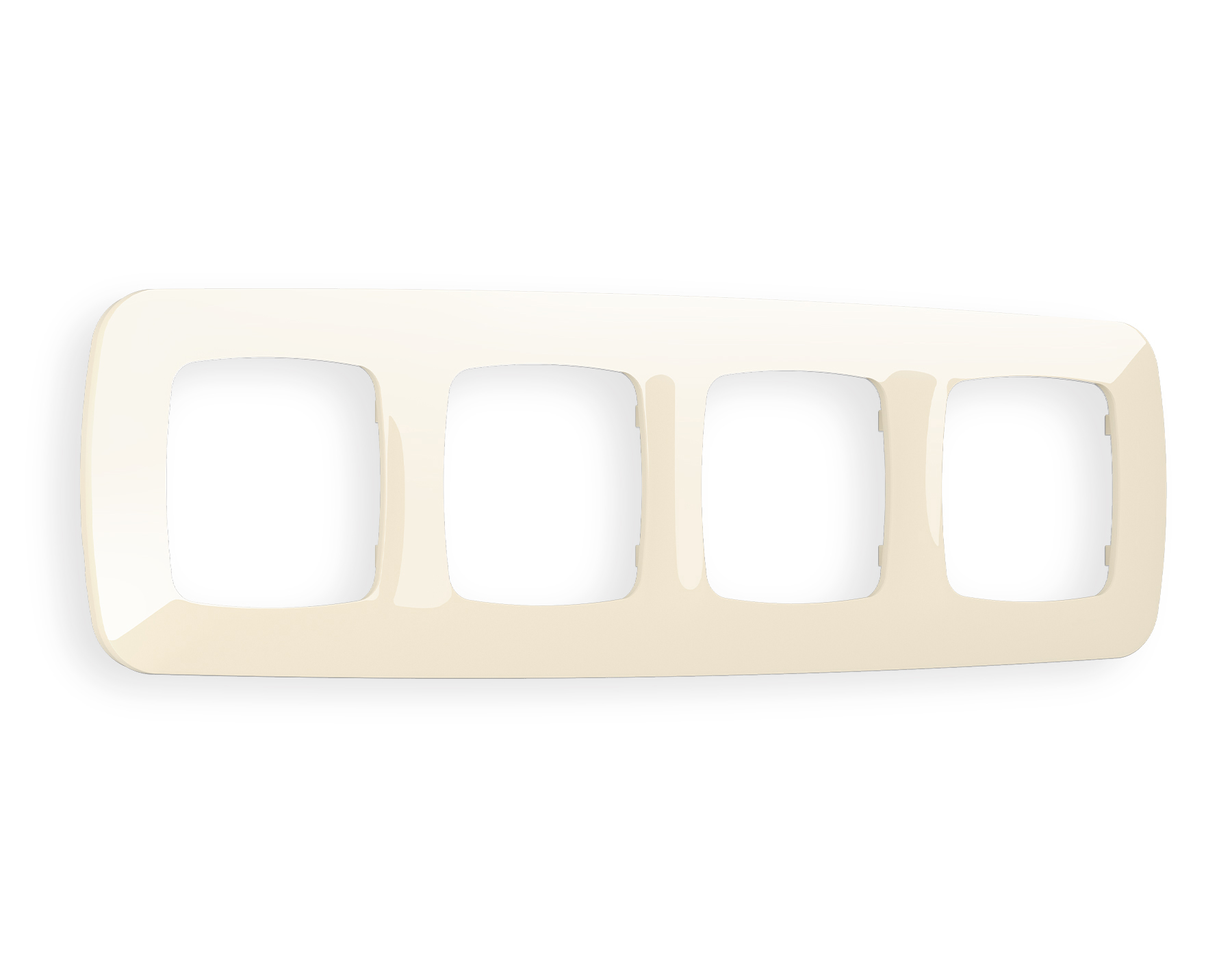 OF140304 Рамка OMEGA Ecta (Бежевый глянец) 4-ая