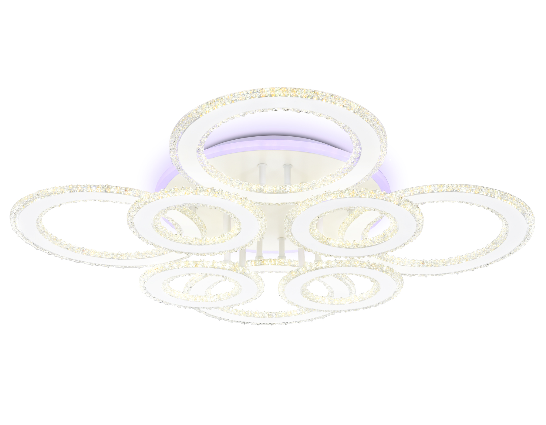 Светильник Ambrella FA8854/4+4 WH белый 208W 3000K+6400K/3000K/6400K/4200K+4200K (ПДУ РАДИО 2.4G)