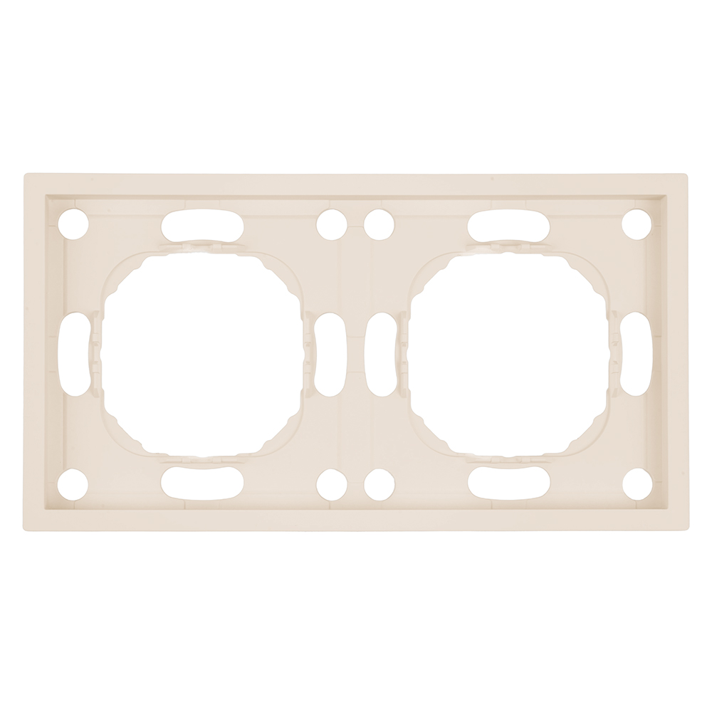 Рамка 2-местная, серия Эмили, PFR00-5002-08, кашемир, soft touch