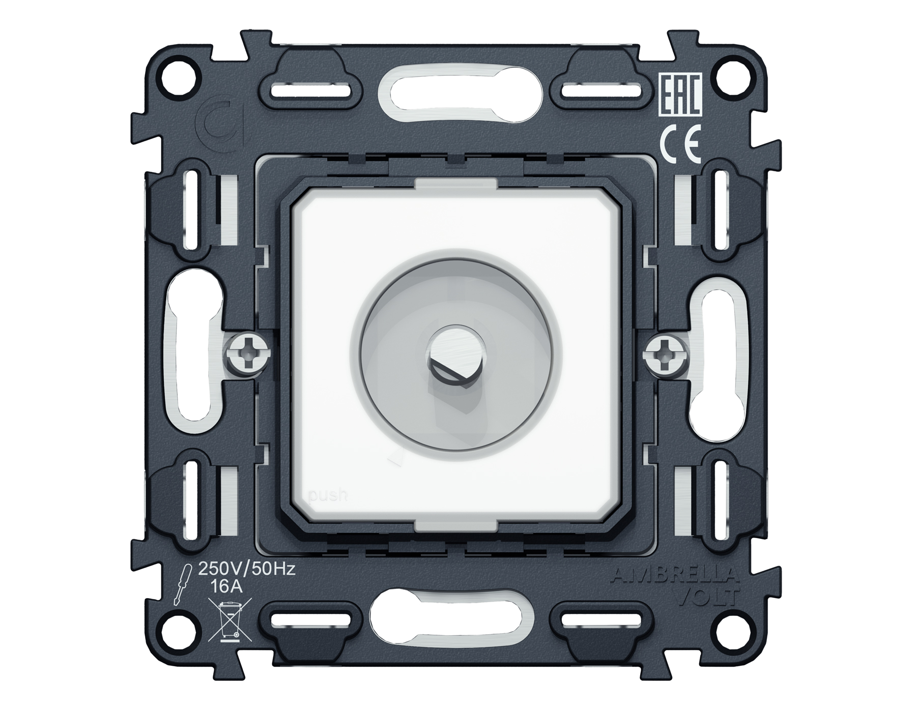 VM1381 Механизм терморегулятора с датчиком для теплого пола с подсветкой 16A-250V QUANT (EXTRA CONTR