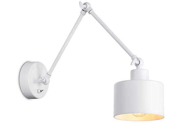 Светильник настенный Ambrella TR8146 WH белый E27 max 40W 340*120*490 с выкл. в стиле лофт