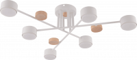Люстра XI1006/6 WT+WOOD белый/дерево 6х15W GX53 d750 h220, HN25