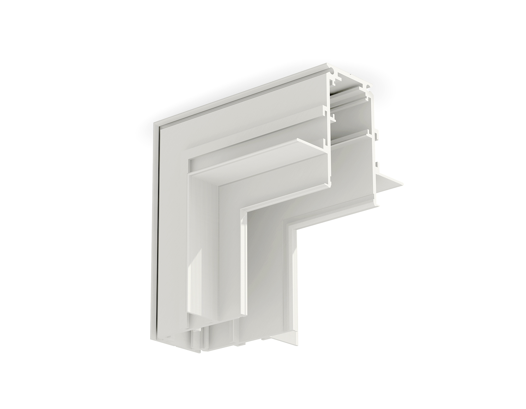 Коннектор угловой внутренний для встраиваемого шинопровода Magnetic GL3362 WH белый AMBRELLA