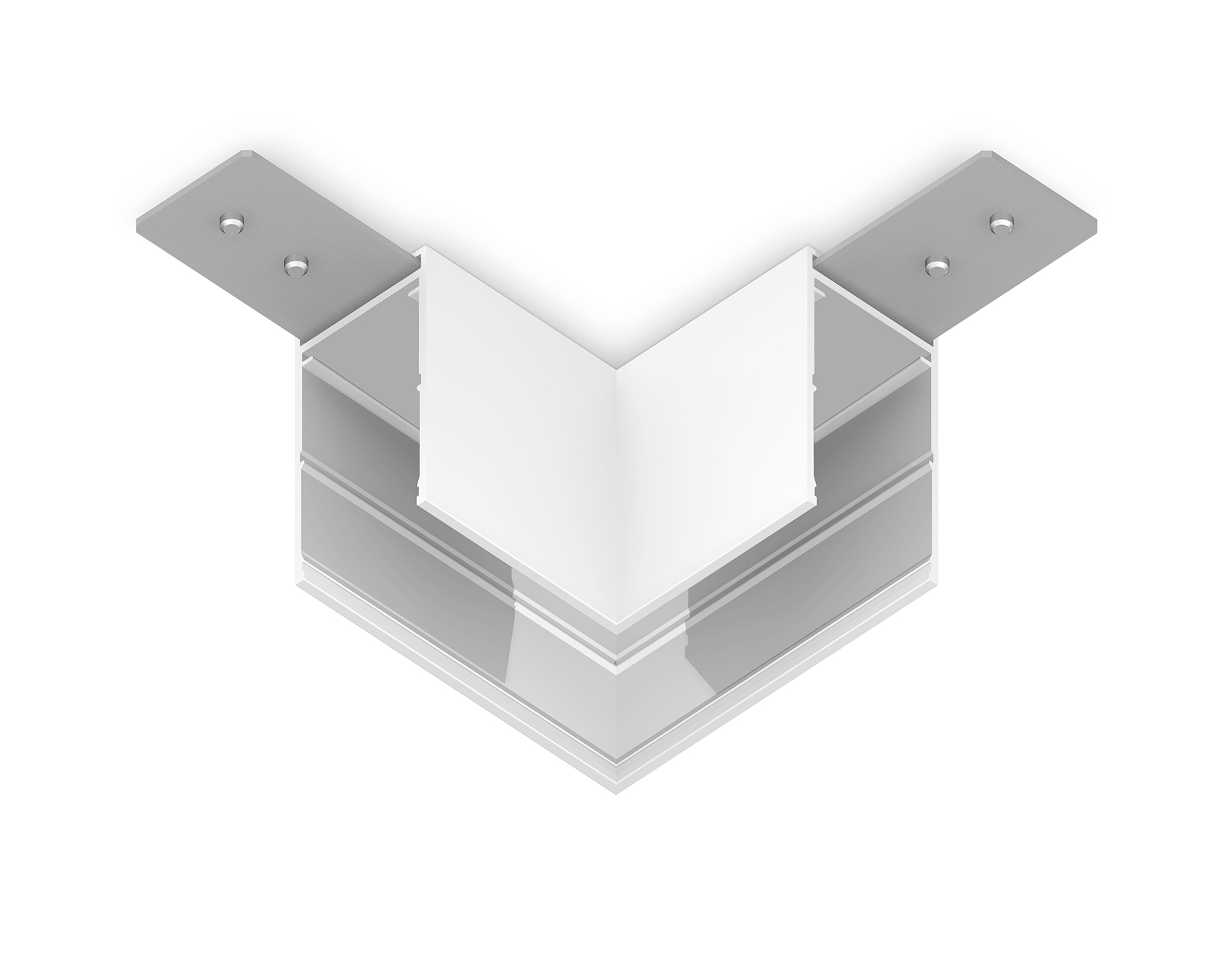 Коннектор угловой для накладного шинопровода Magnetic 220V GL1031 WH белый 80*80*52