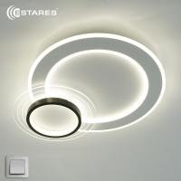 Люстра светодиодная ESTARES SUVON 80W 2R-ON/OFF-500x400x70-WHITE/BLACK/CLEAR-220-IP20
