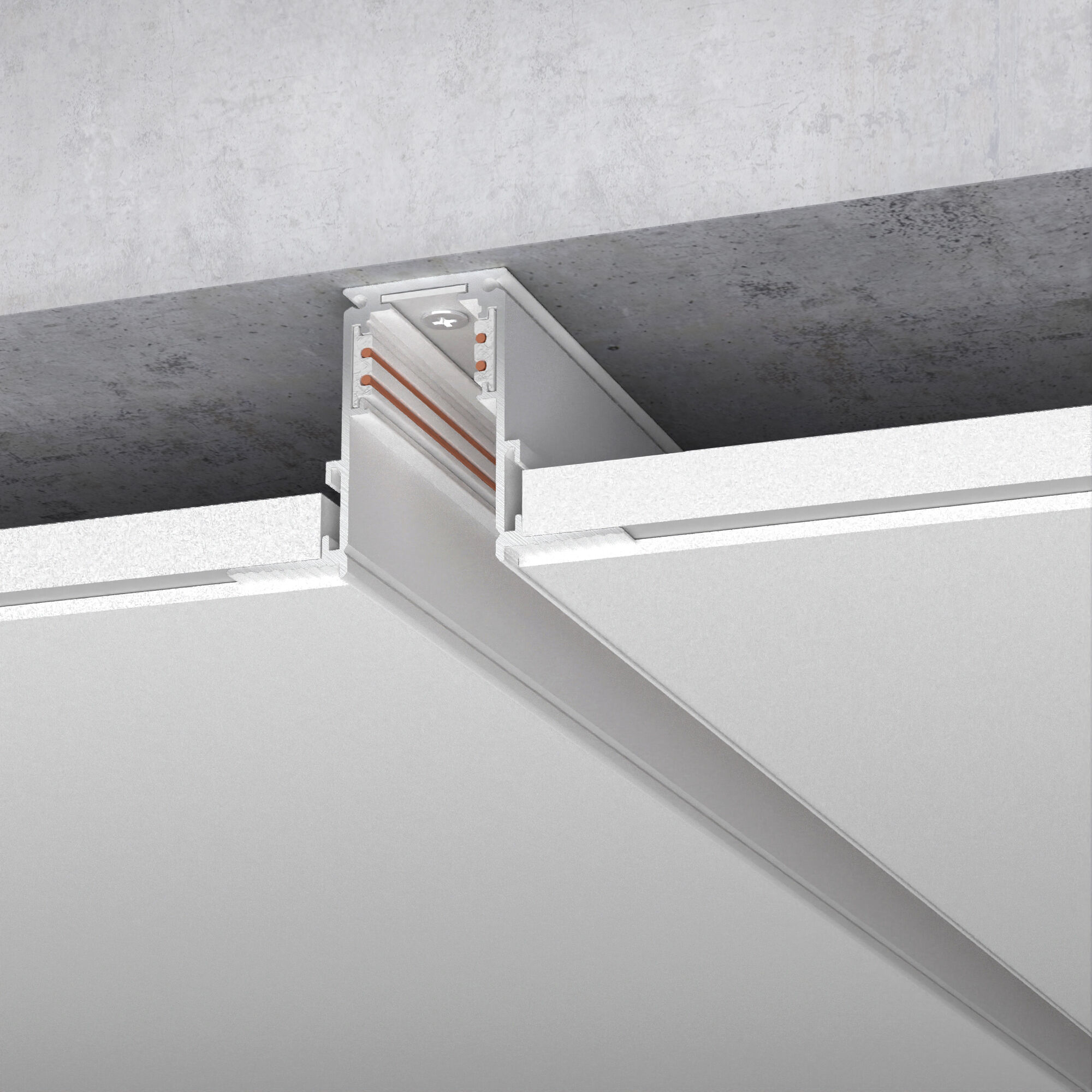 Slim Magnetic Шинопровод встраиваемый (белый) (1м) 85086/00