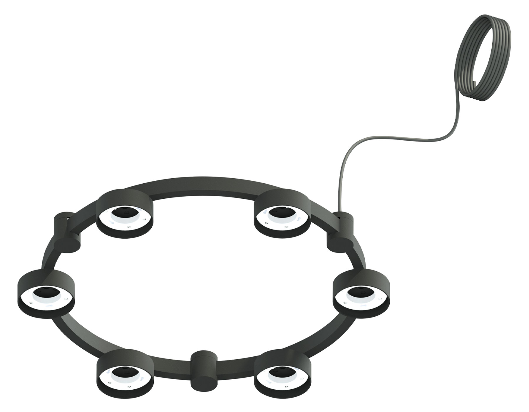 Корпус светильника Techno Ring подвесной D85 C9232/6 SBK черный песок D550*70.5mm GX53/6