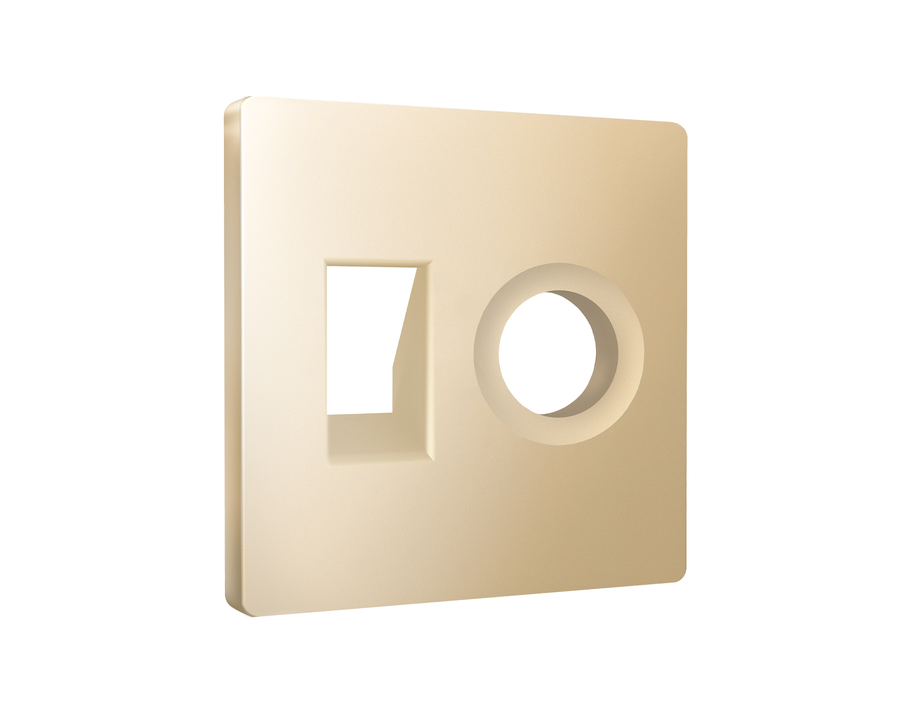 AP6125 Лицевая панель ALFA (Шампань) для компьютерной/телефонной + TV розетки RJ-45/RJ-11 QUANT