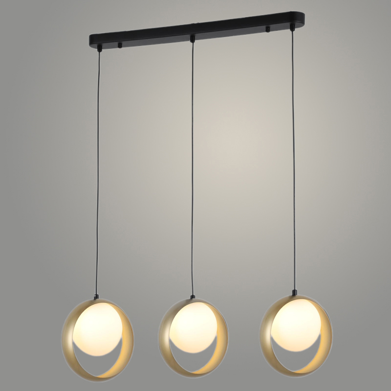 Подвес MDG40582/3HT BK+GD+WT черный/золото 3х20W G9 h1200, 24