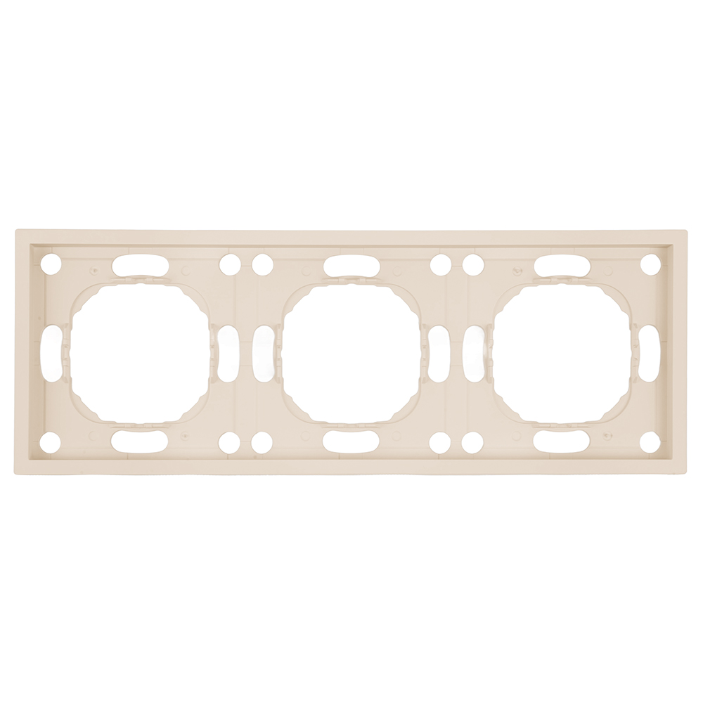 Рамка 3-местная, серия Эмили, PFR00-5003-08, кашемир, soft touch