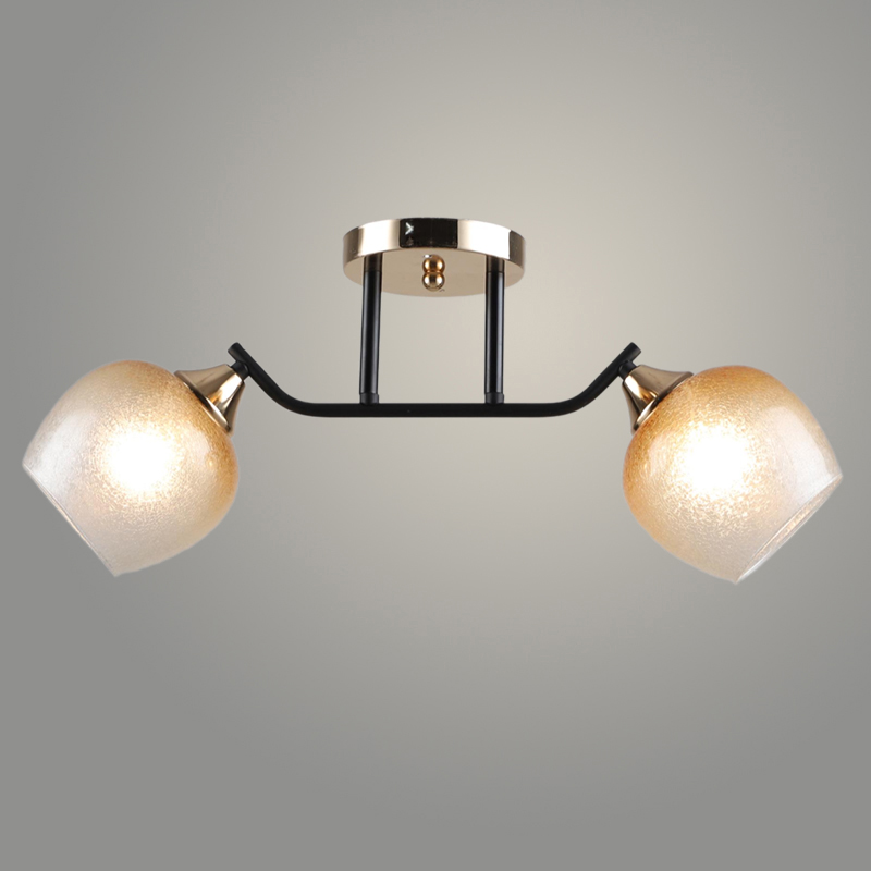 Люстра A4344/2 BK+FGD черный/золото 2x60W E27 d530 h220, QH24