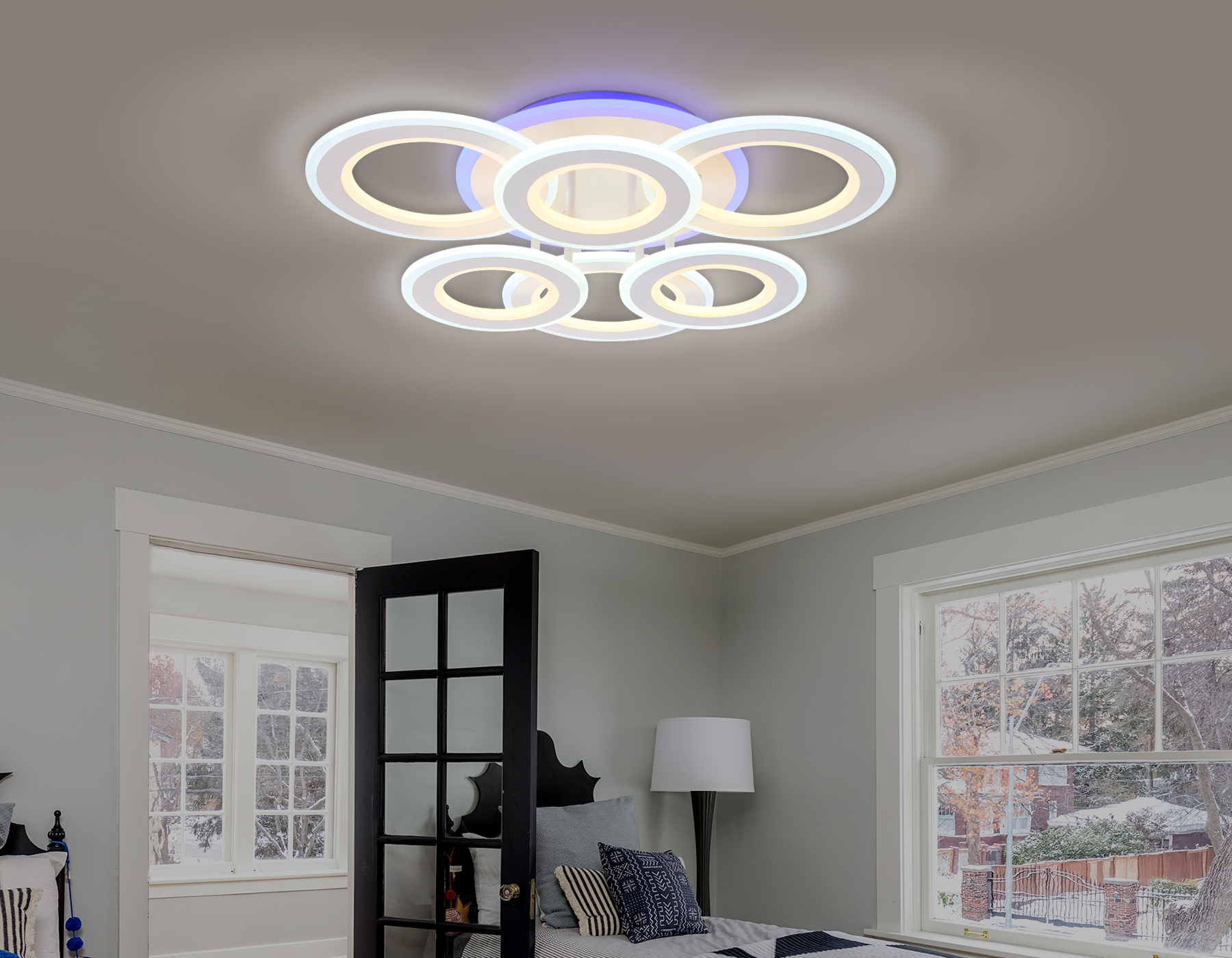 Светильник Ambrella FA8805 WH белый 174W 550*550*130 (ПДУ РАДИО 2.4)