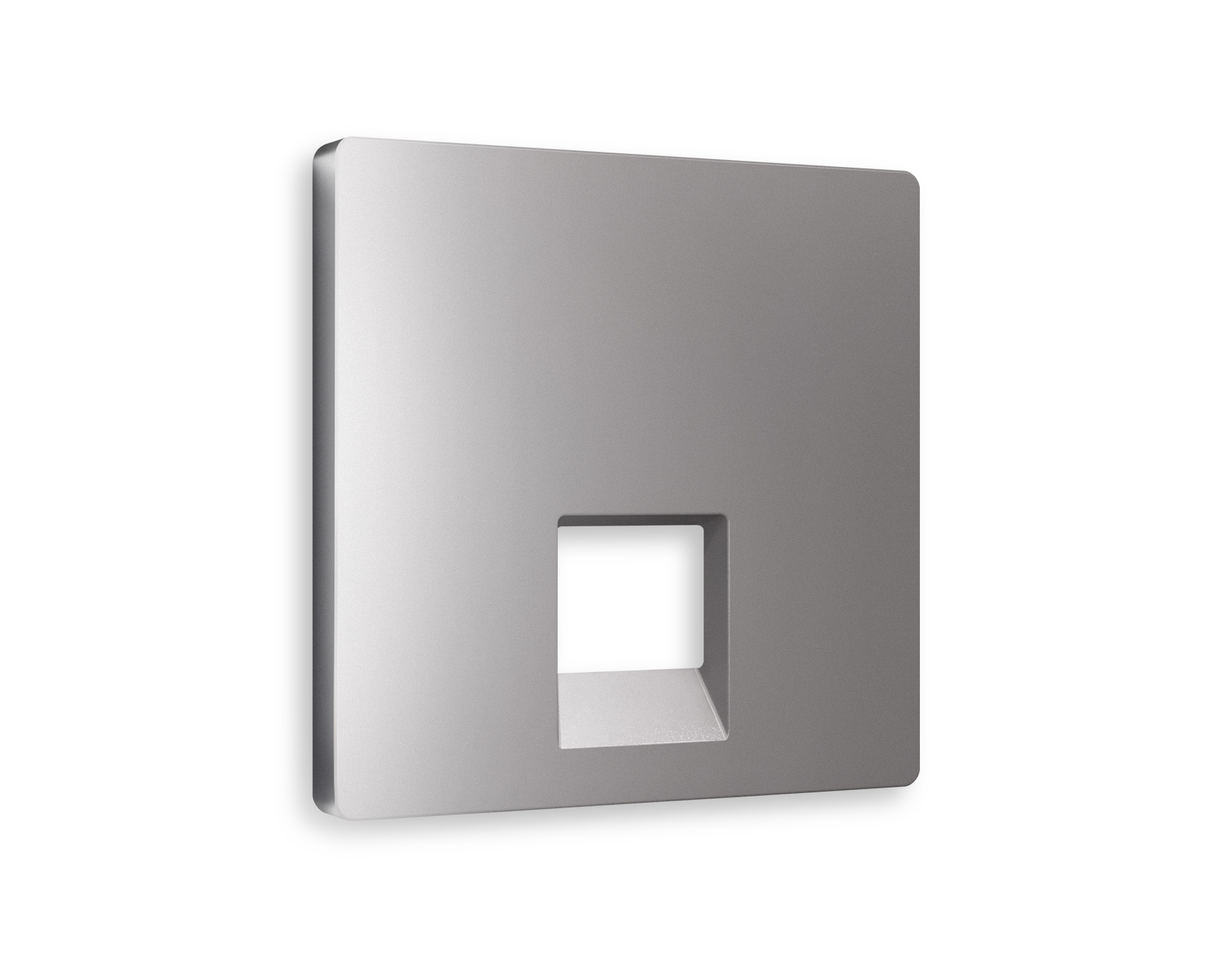 AP5120 Лицевая панель ALFA (Сталь матовый) для компьютерной/телефонной розетки RJ-45/RJ-11 QUANT