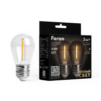 Лампа светодиодная FERON LB-384 0,5W 230V E27 2700K S14 прозрачная 3 режима работы