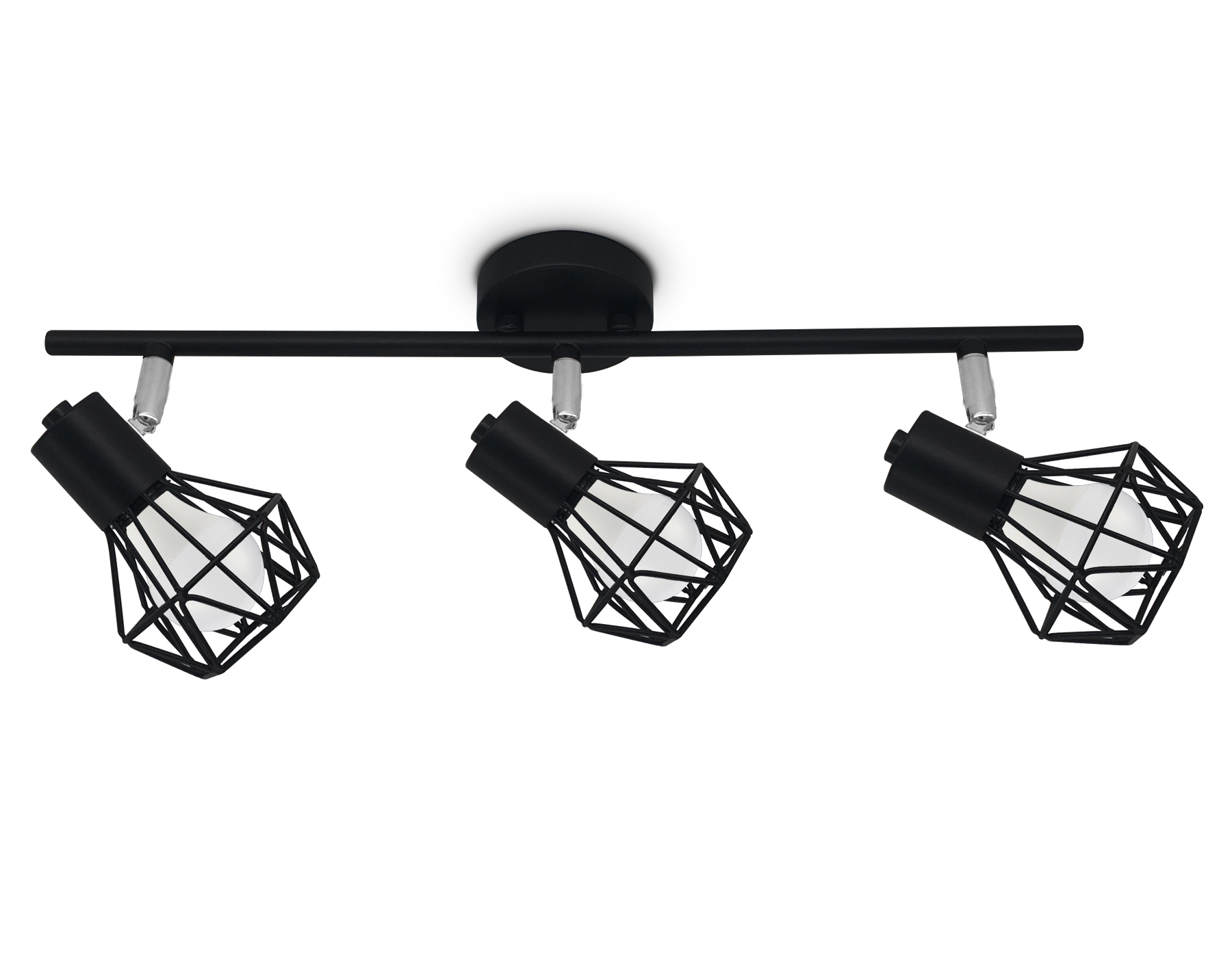 Спот настенно-потолочный AMBRELLA TR8622/3 BK/CH черный/хром E27*3 max 40W 460*91*175 в стиле лофт
