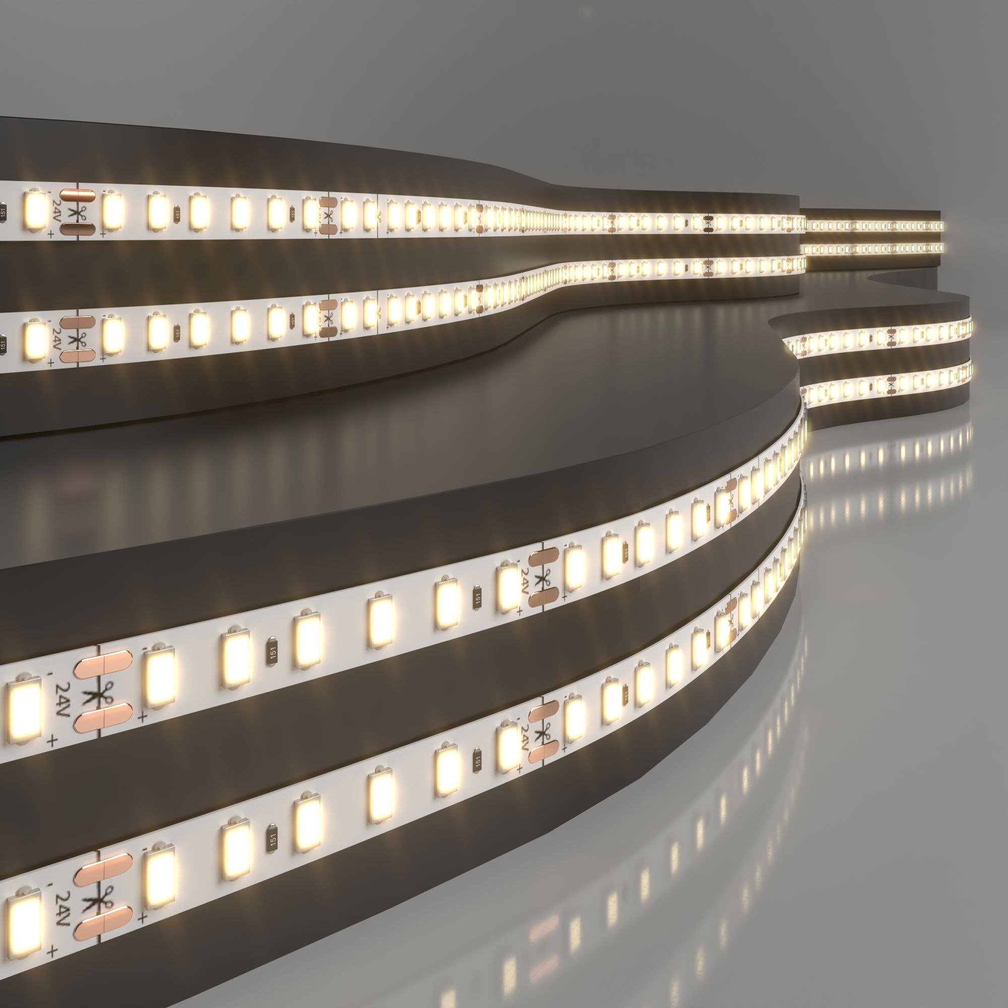 Лента светодиодная 24V 8W 120Led 2116 IP20 тёплый белый, 5м 2116 24V 120Led 8W IP20 5м