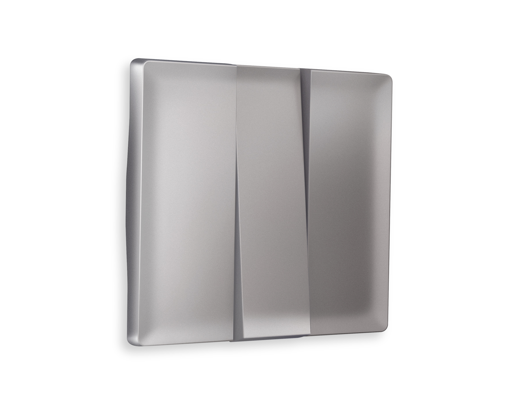 AP5050 Лицевая панель ALFA (Сталь матовый) для 3-кл выключателей QUANT