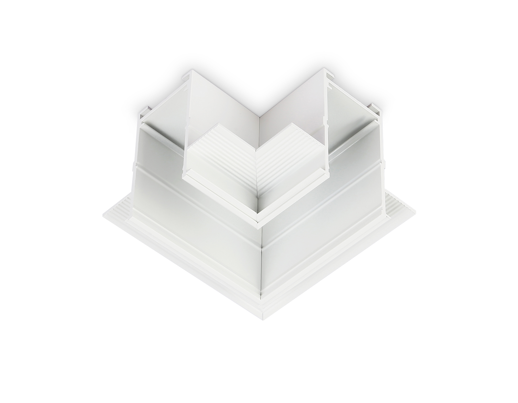Коннектор угловой для встраиваемого шинопровода Magnetic 220V GL1039 WH белый 80*80*47